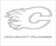 Printable calgary flames logo nhl hockey sport  coloring pages